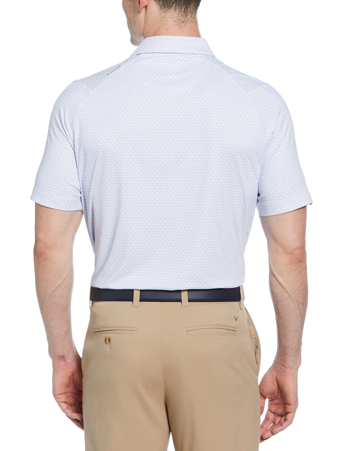 All-Over Gradient Chevron Print Golf Polo (Spring Lavender) 