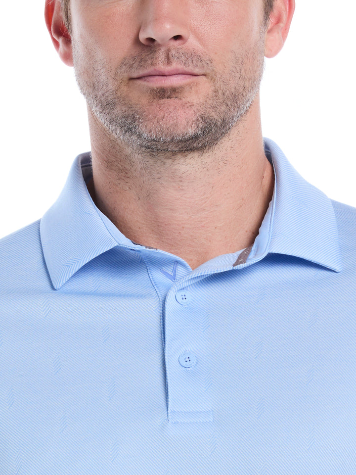 Chevron Twill Jacquard Golf Polo (Open Air) 