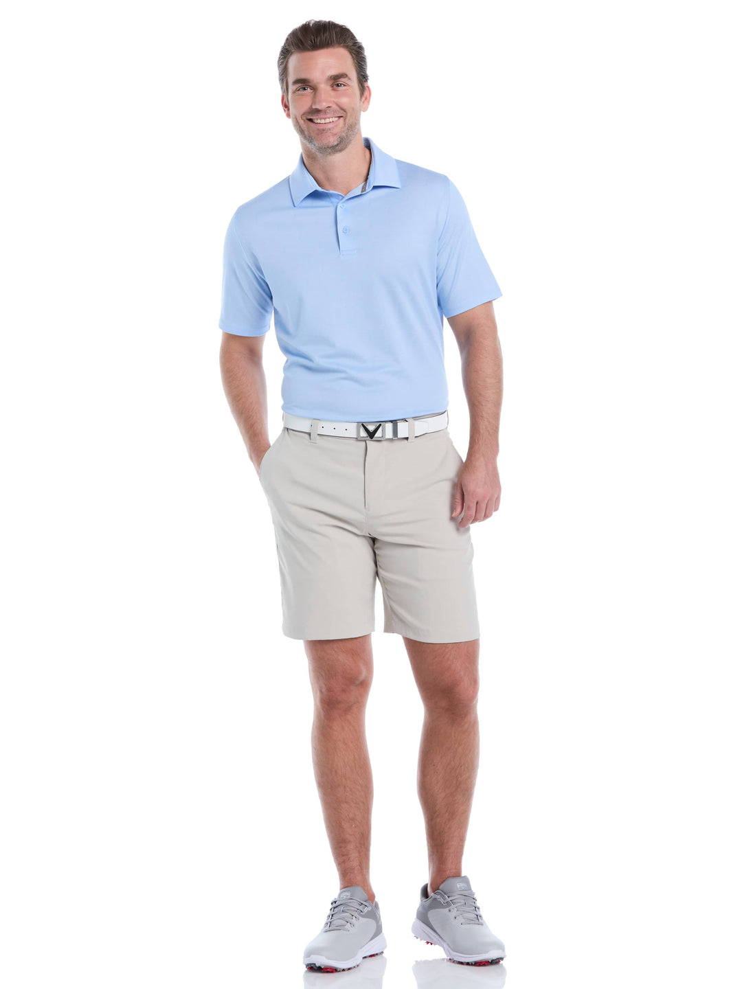 Chevron Twill Jacquard Golf Polo (Open Air) 