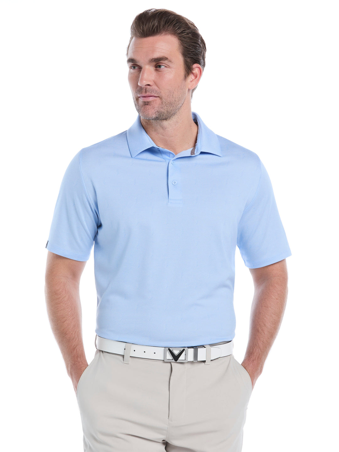 Chevron Twill Jacquard Golf Polo (Open Air) 