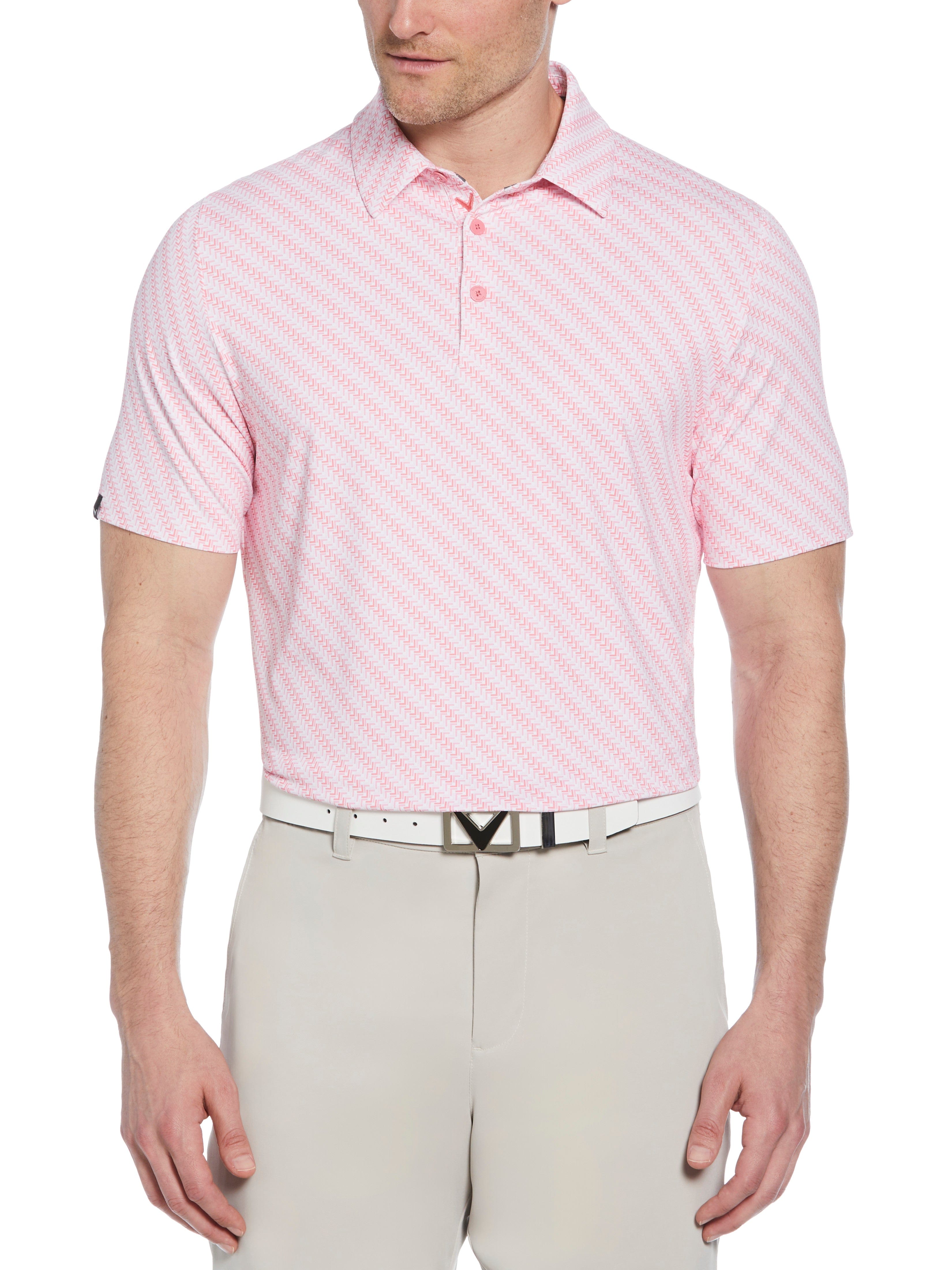 Mens Chevron Twill Print Polo – Callaway Apparel