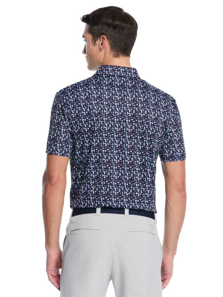 Mens Cocktail Print Polo-Polos-Callaway