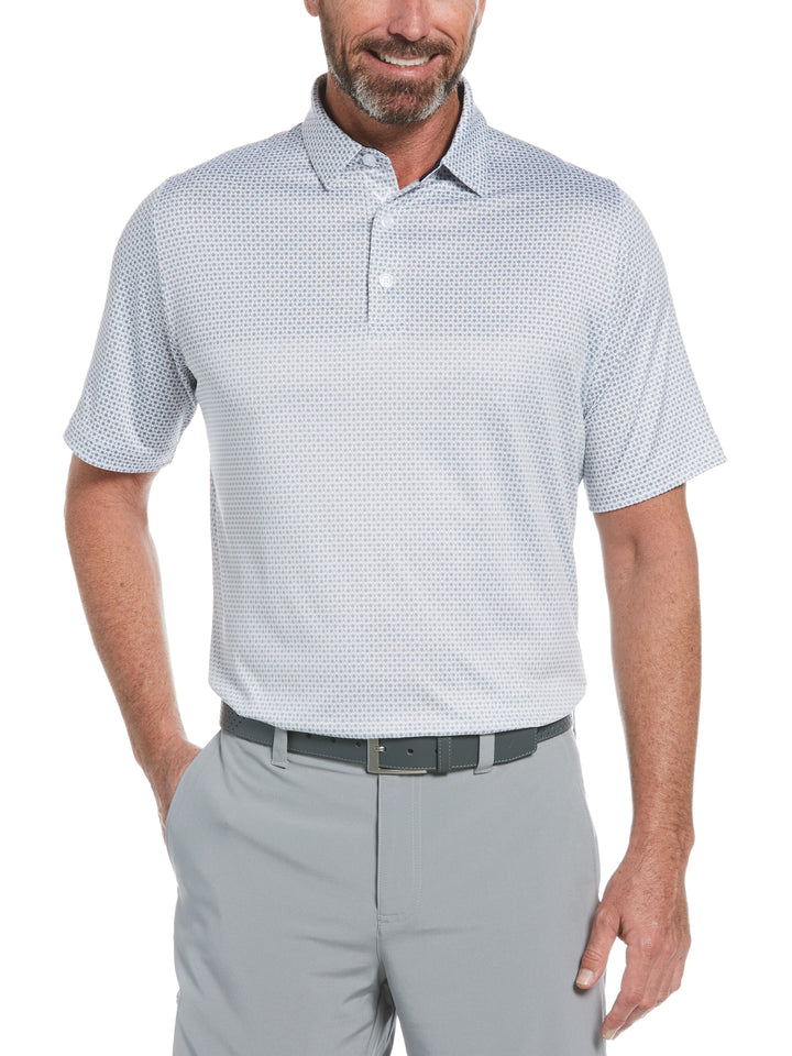 Mens Color Block Mini Print Golf Polo-Polos-Callaway