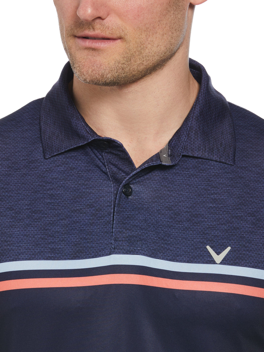 Mens Color Block Pattern Golf Polo-Polos-Callaway