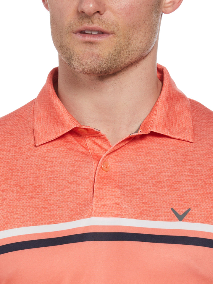 Mens Color Block Pattern Golf Polo-Polos-Callaway