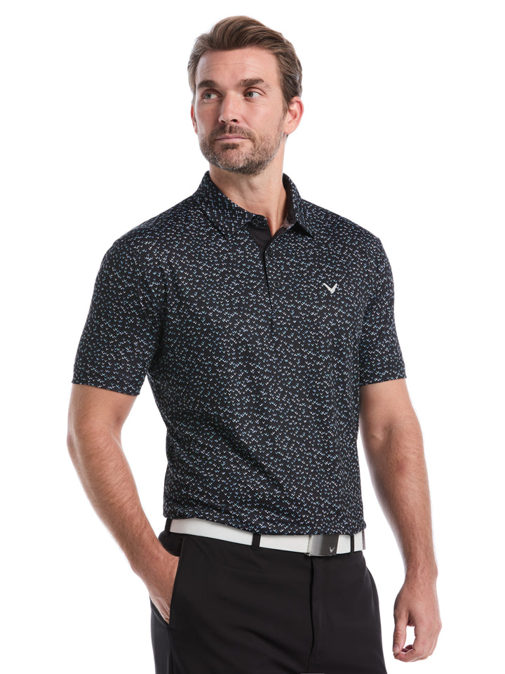 Men's Confetti Chevron All Over Polo (Caviar) 
