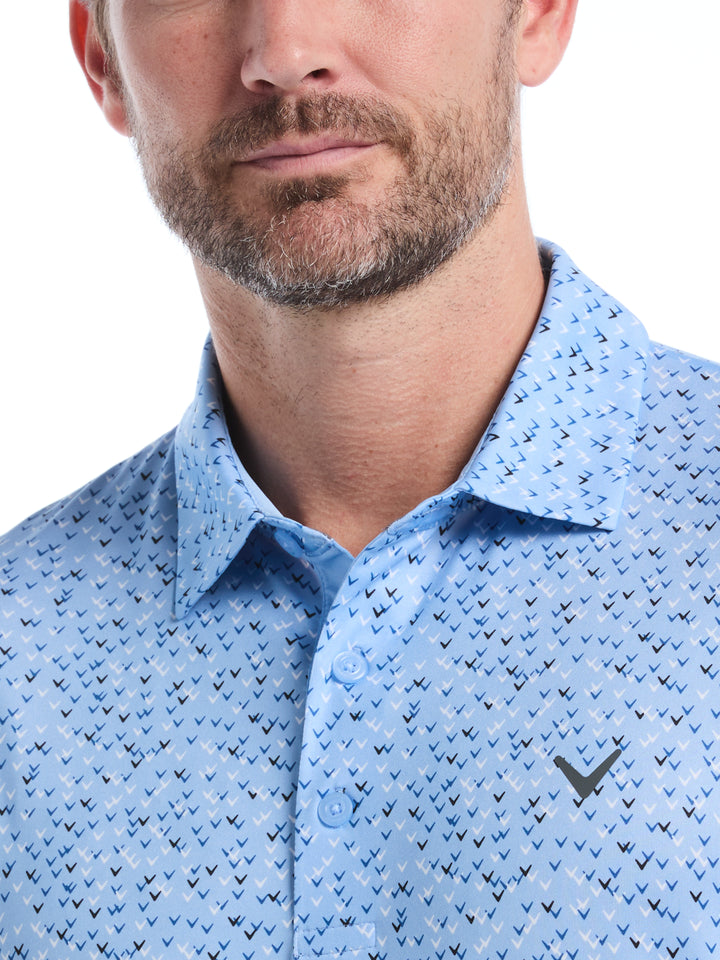 Men's Confetti Chevron All Over Polo (Open Air) 