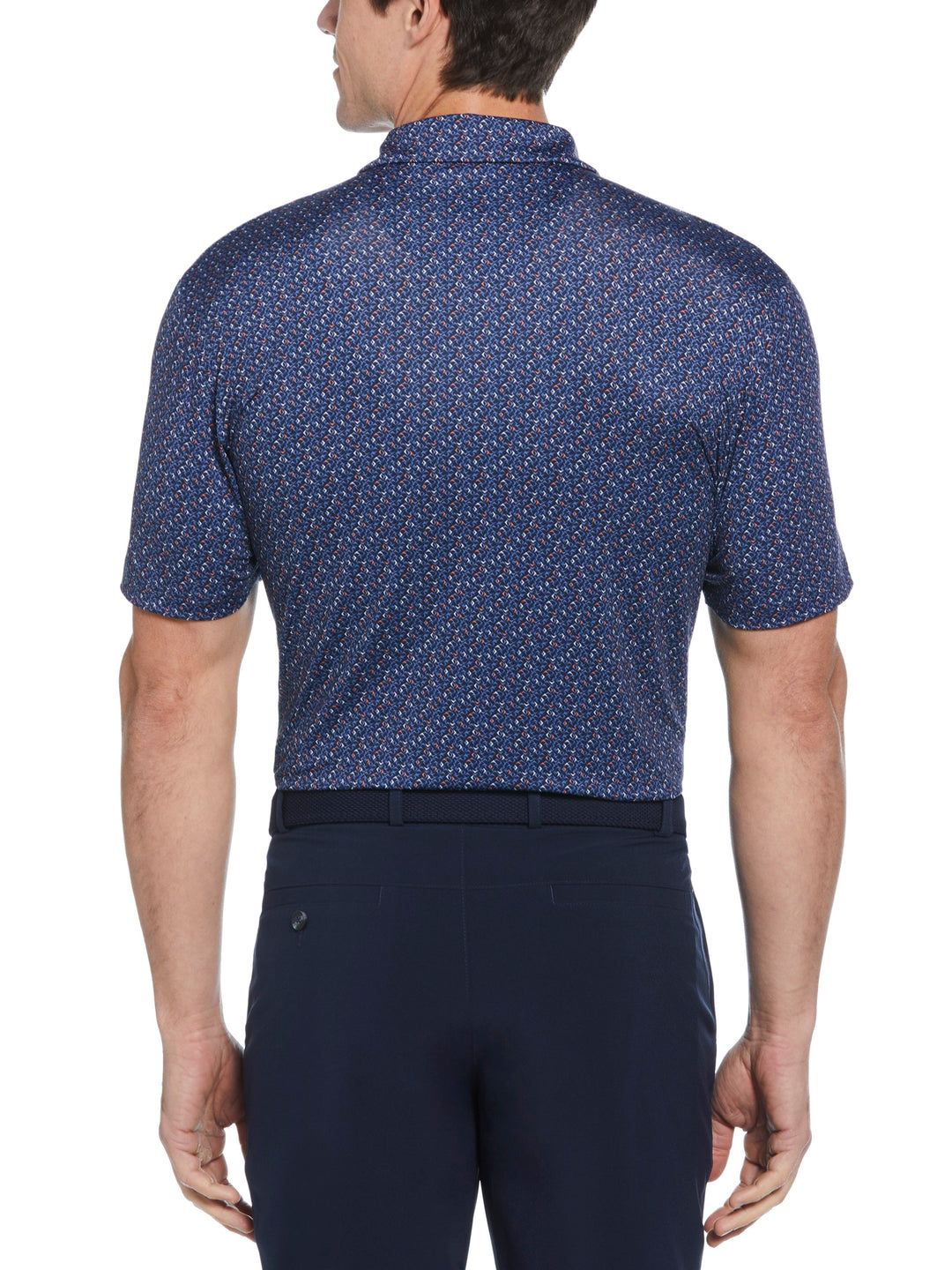 Mens Confetti Chevron All Over Polo (Peacoat) 