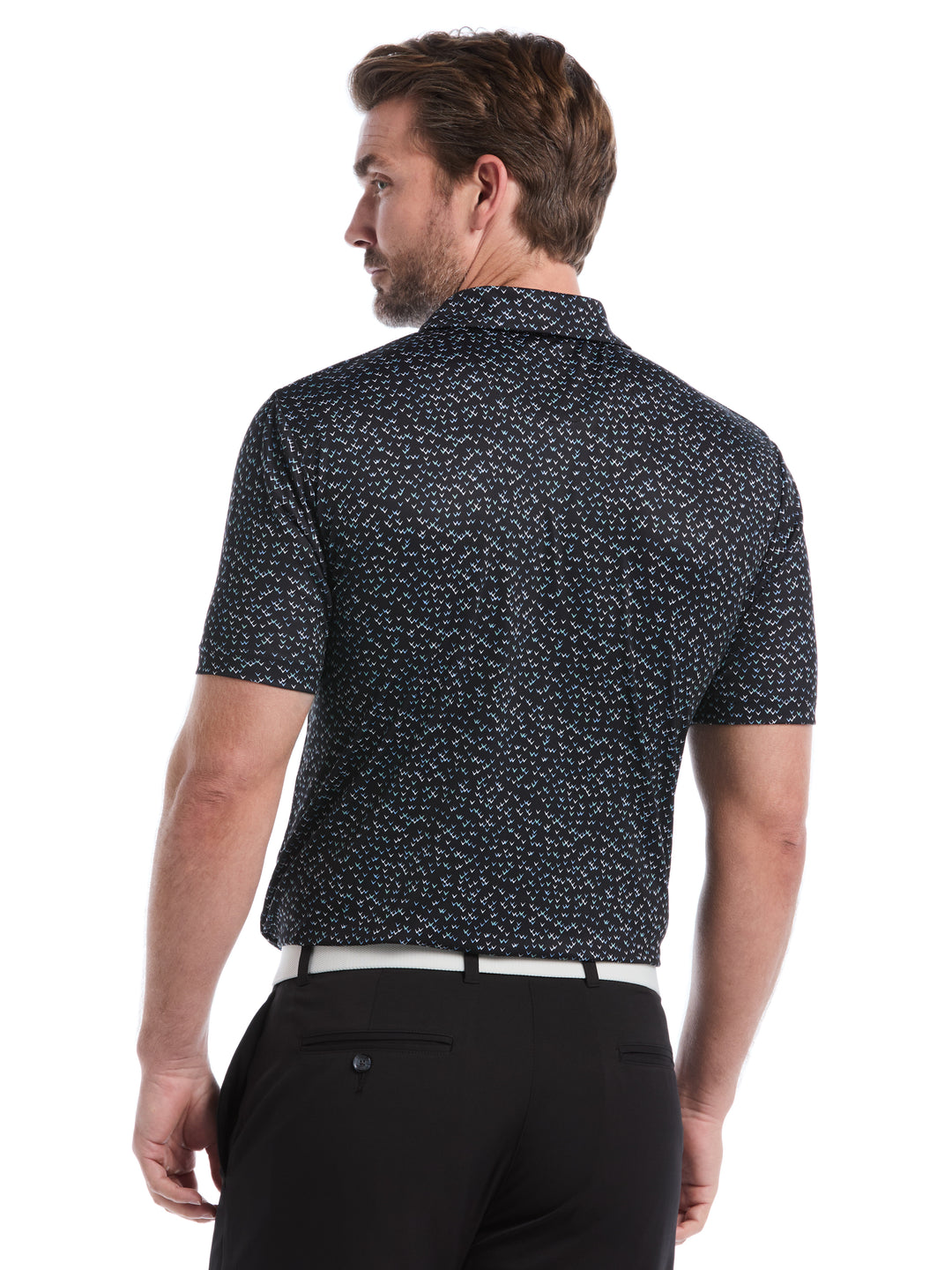 Men's Confetti Chevron All Over Polo (Caviar) 