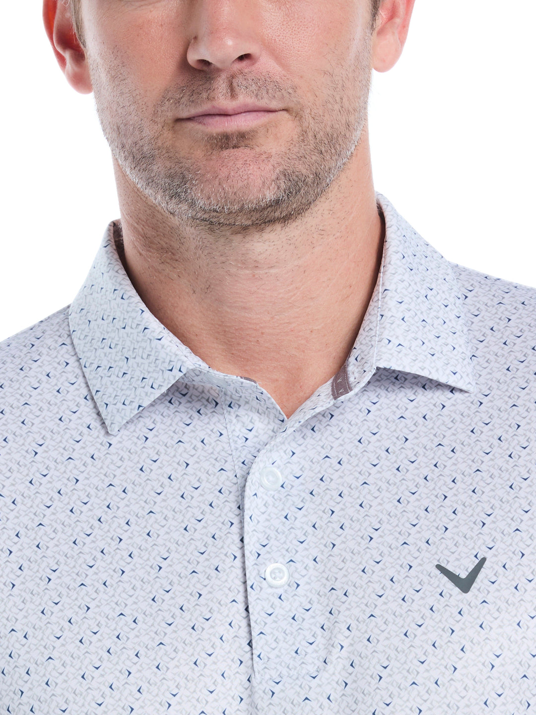 Mens Confetti Chevron All Over Polo-Polos-Callaway