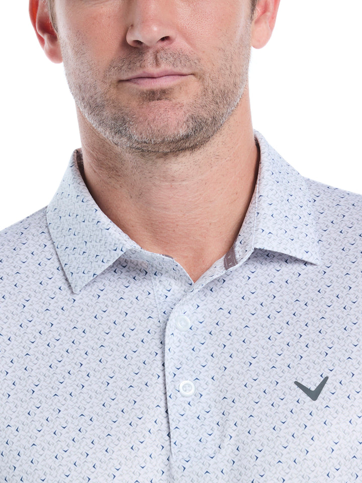 Mens Confetti Chevron All Over Polo-Polos-Callaway