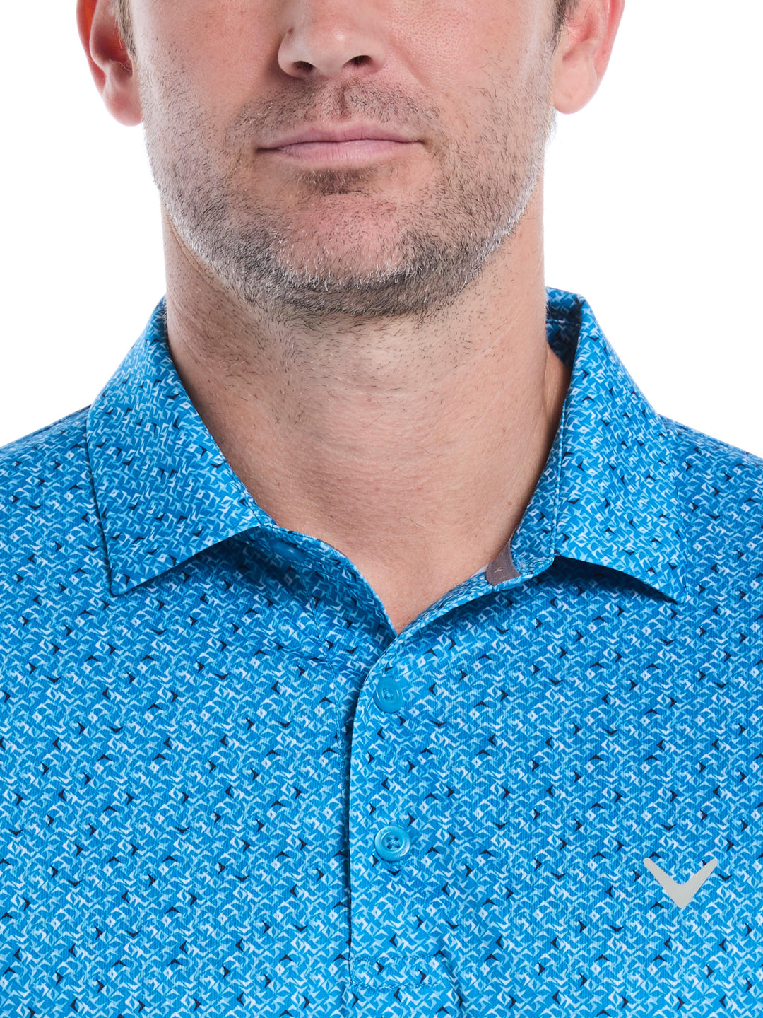 Mens Confetti Chevron All Over Polo-Polos-Callaway
