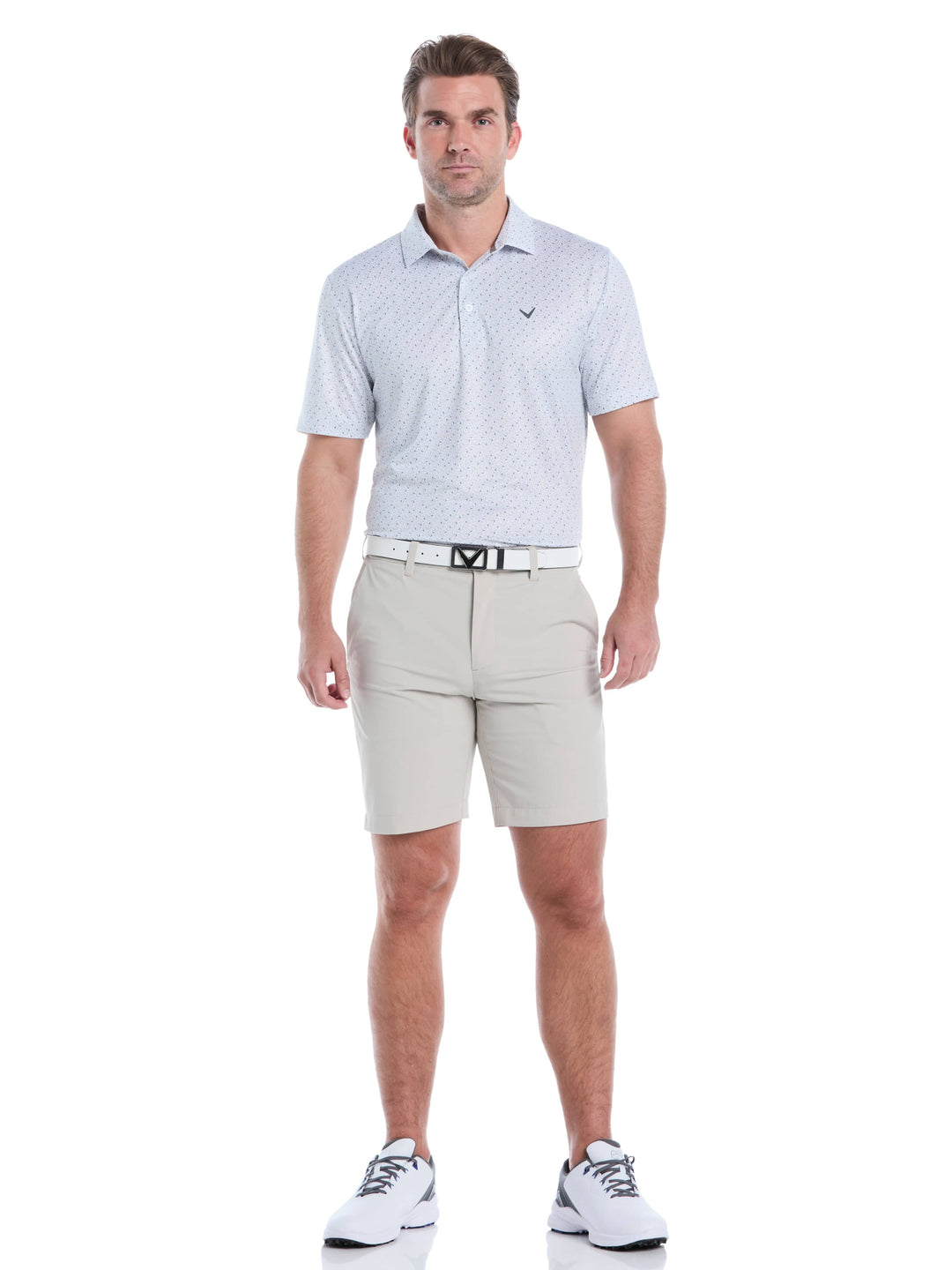 Mens Confetti Chevron All Over Polo-Polos-Callaway