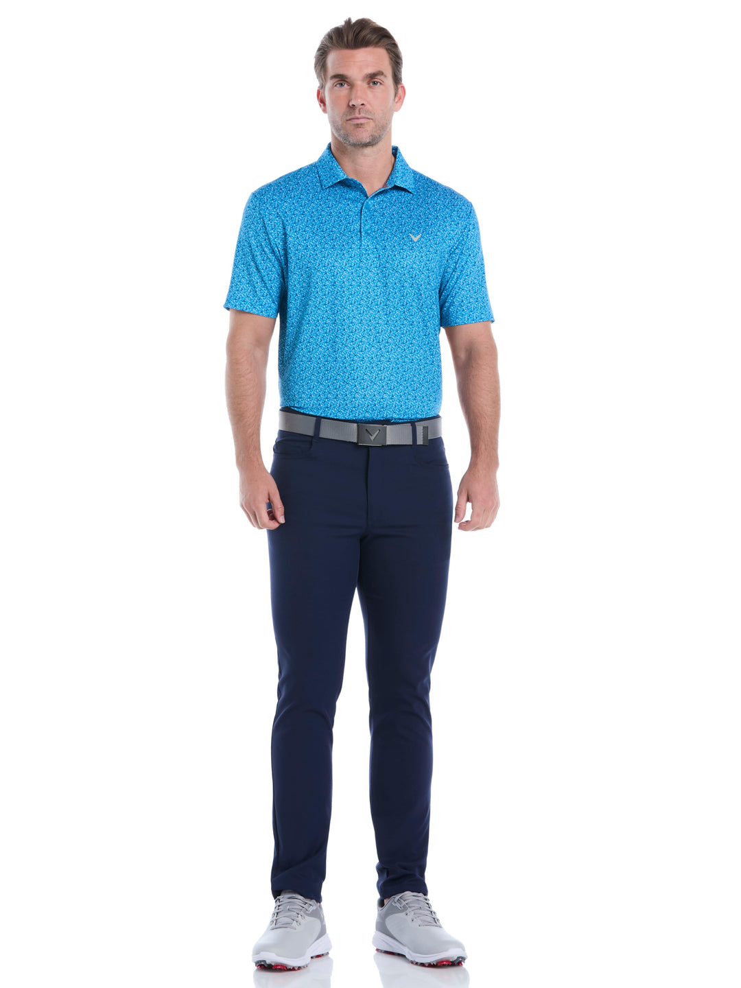 Mens Confetti Chevron All Over Polo-Polos-Callaway