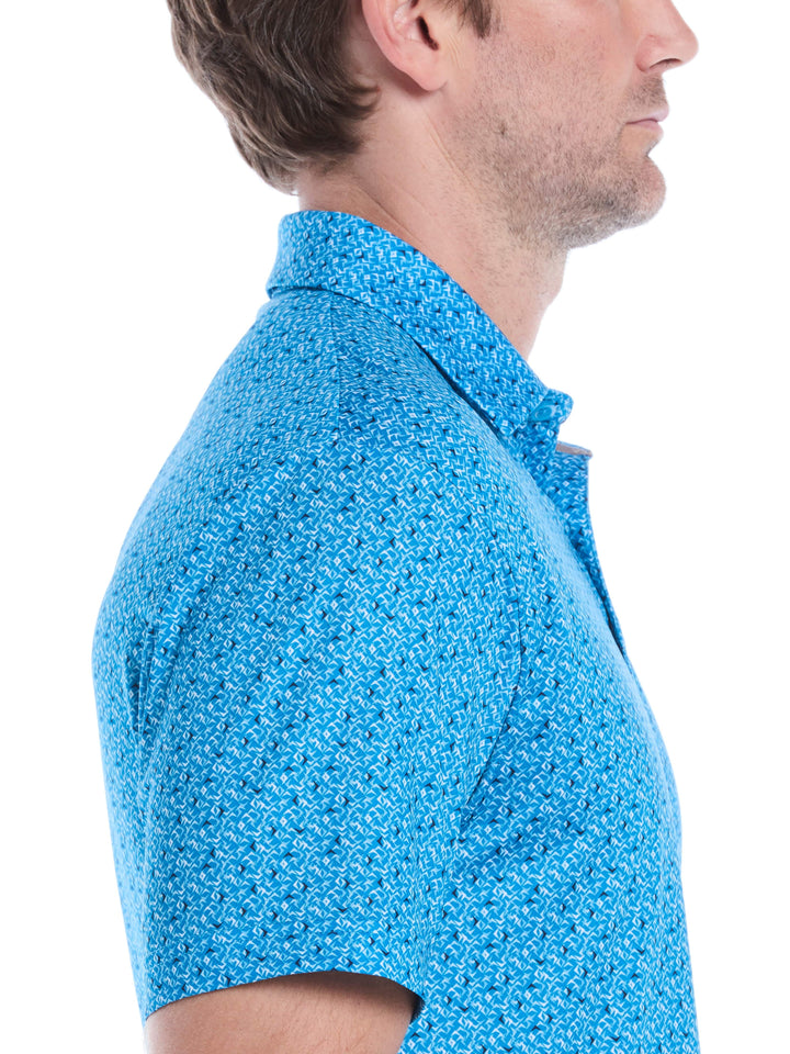 Mens Confetti Chevron All Over Polo-Polos-Callaway