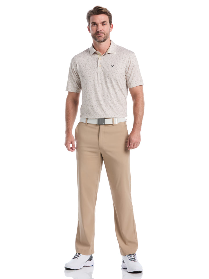 Men's Confetti Chevron All Over Polo (Latte) 