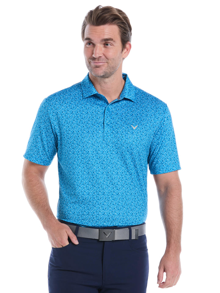 Mens Confetti Chevron All Over Polo-Polos-Methyl Blue-S-Callaway