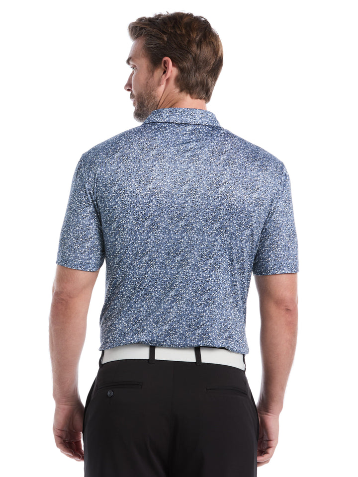 Confetti Hex Print Golf Polo (Caviar) 