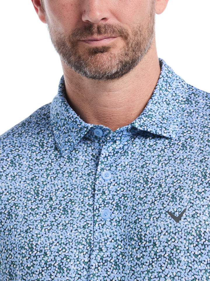 Confetti Hex Print Golf Polo (Open Air) 
