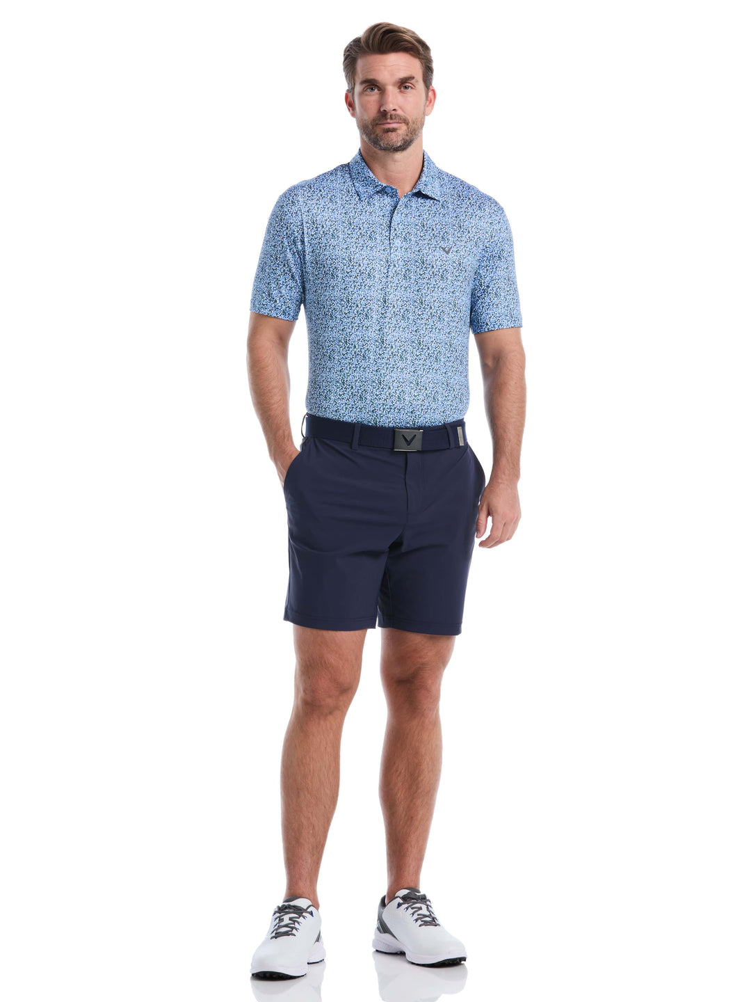 Confetti Hex Print Golf Polo (Open Air) 