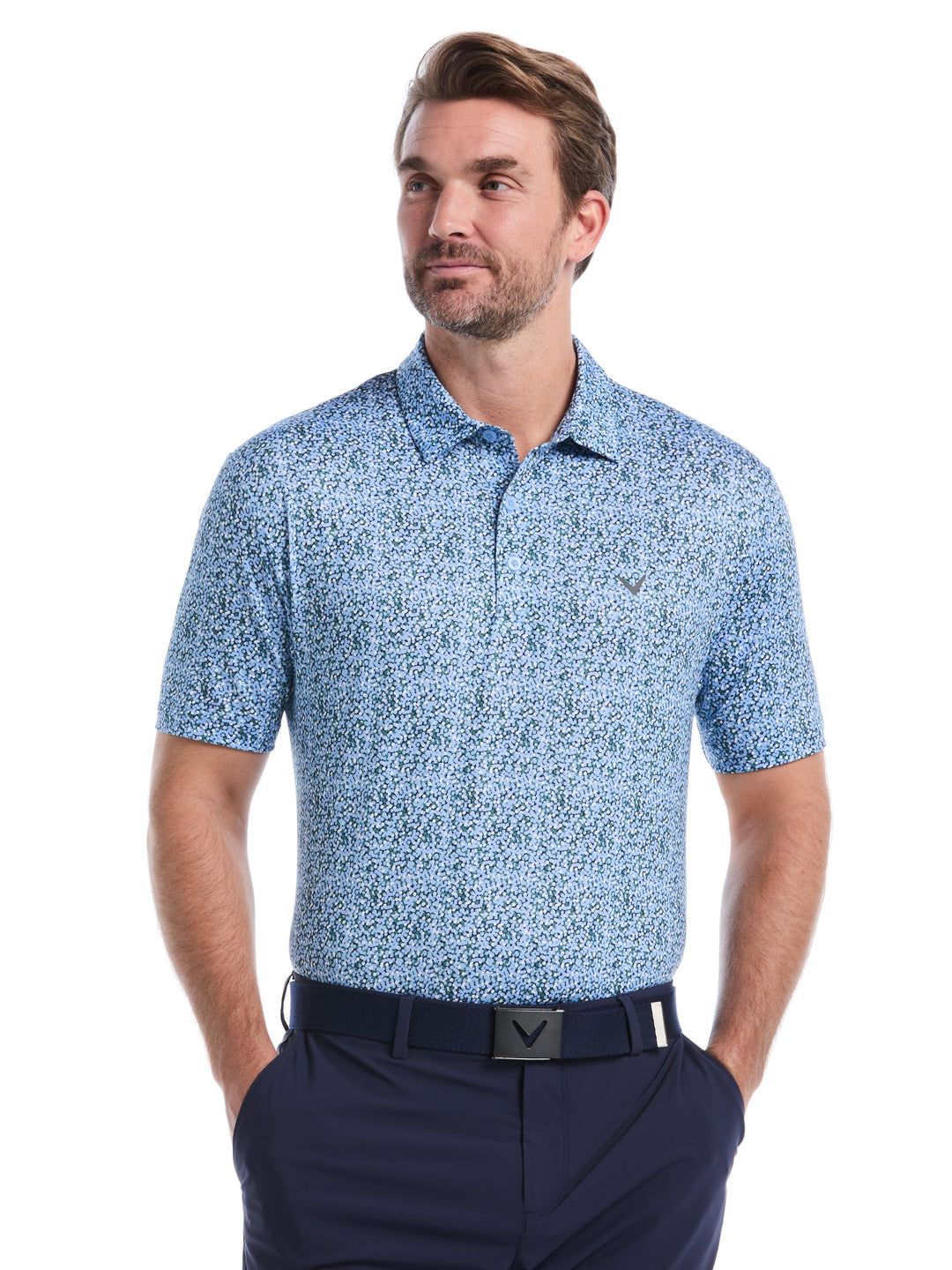 Confetti Hex Print Golf Polo (Open Air) 