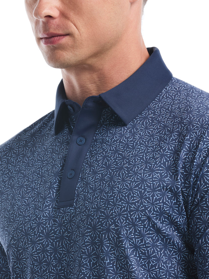 Confetti Tees Print Golf Polo (Peacoat) 