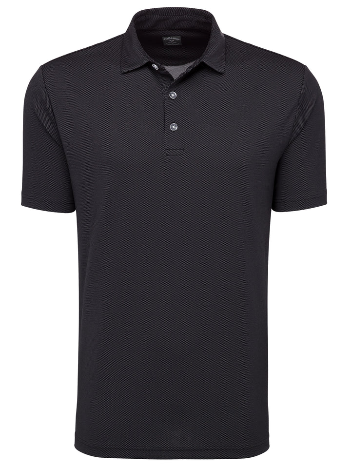 Mens Cooling Birdseye Polo (Black) 