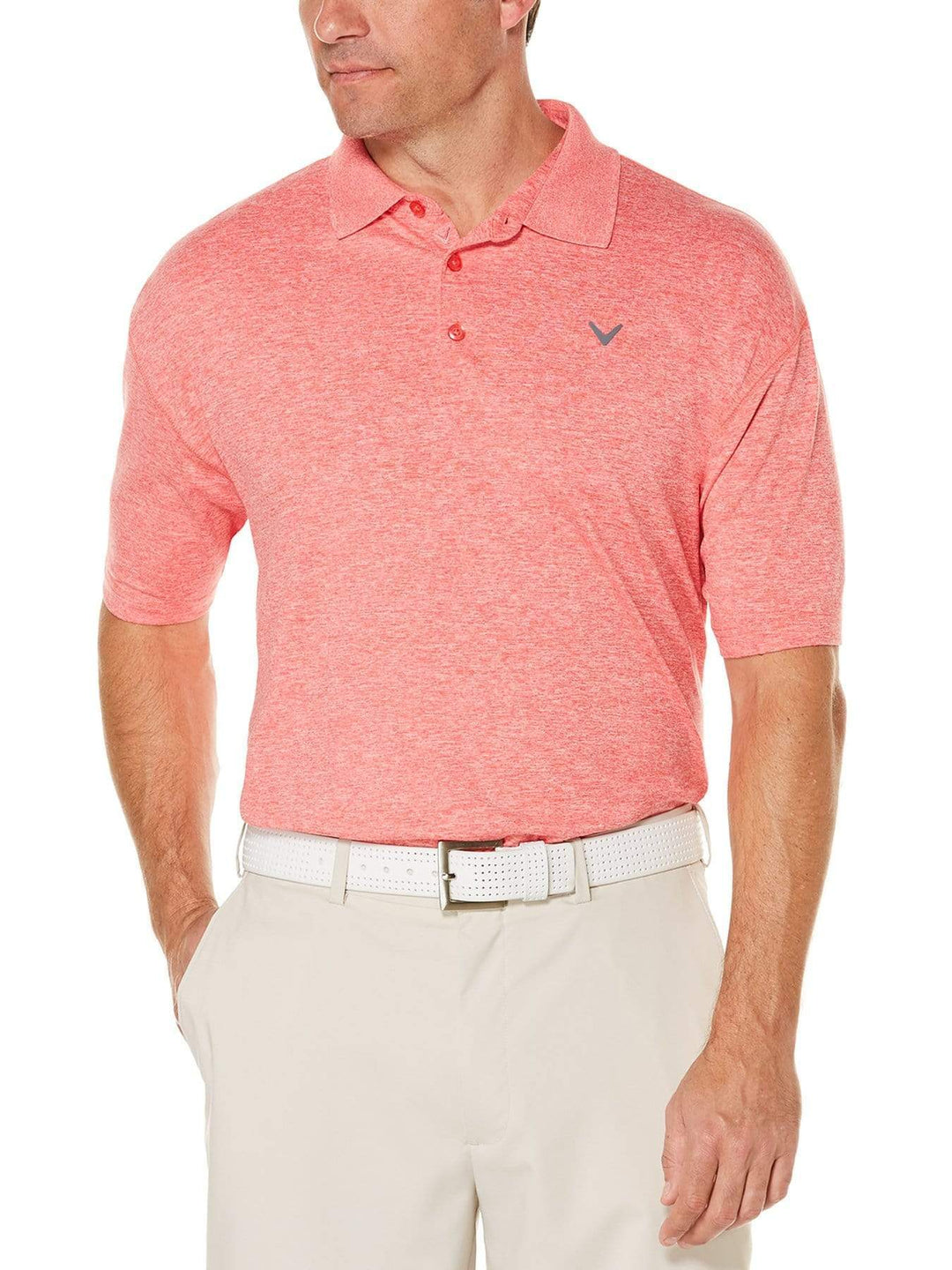 Mens Cooling Heathered Polo Polos