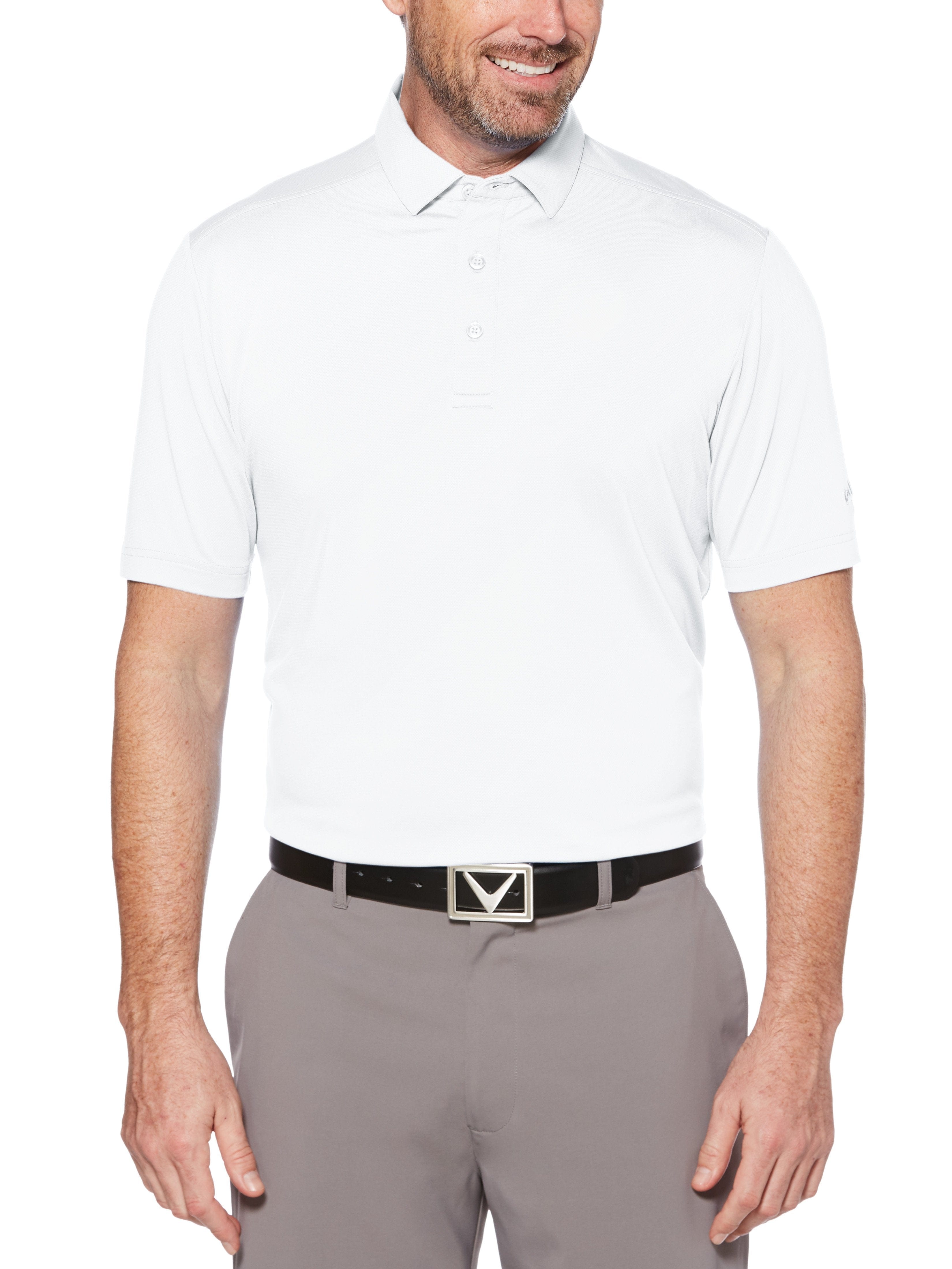 【限定】Callaway CLUBHAUS S/S Polo White コラボ Mens Cooling Micro Hex Golf Polo – Callaway Apparel