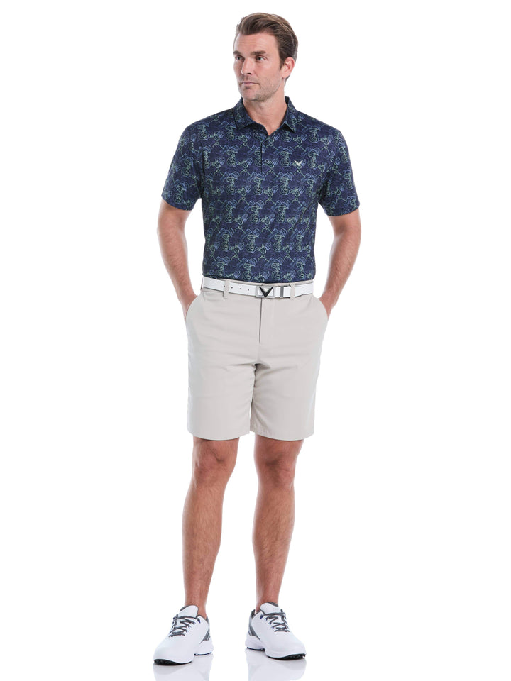 Mens Day On The Course Print Golf-Polos-Callaway