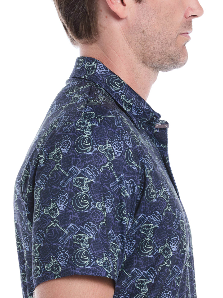 Mens Day On The Course Print Golf-Polos-Callaway