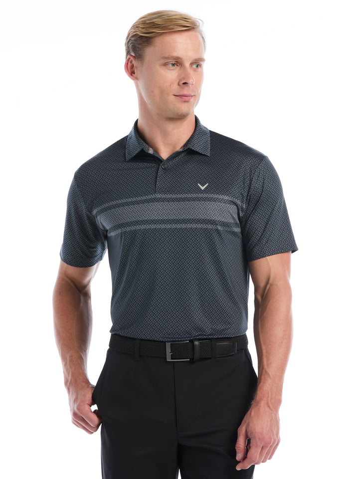 Mens Engineered Blocked Geo Print Polo-Polos-Callaway