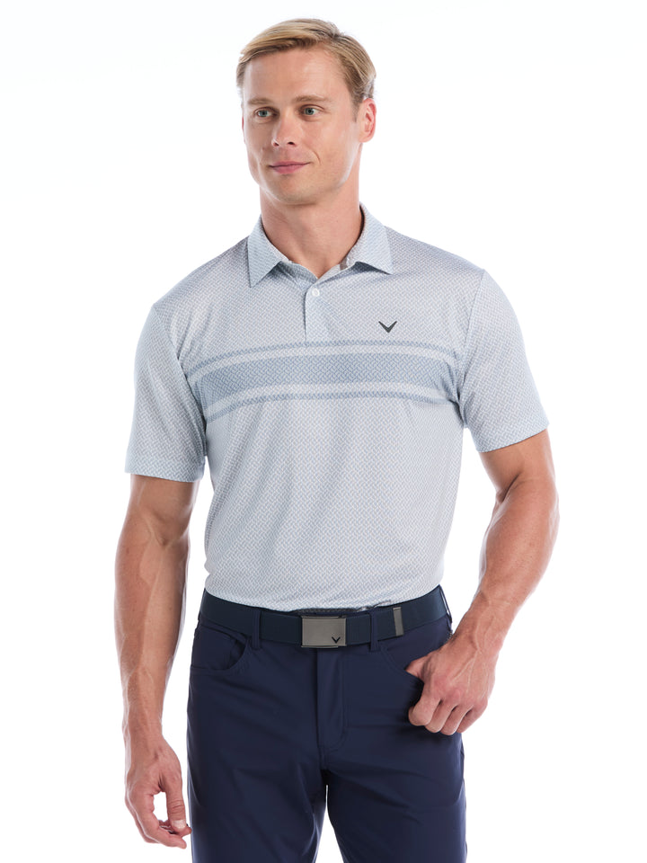Mens Engineered Blocked Geo Print Polo-Polos-Callaway