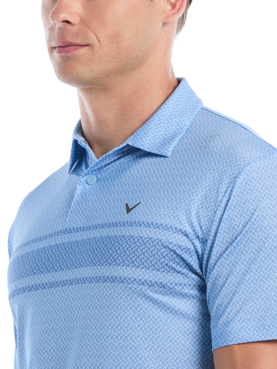 Mens Engineered Blocked Geo Print Polo-Polos-Callaway