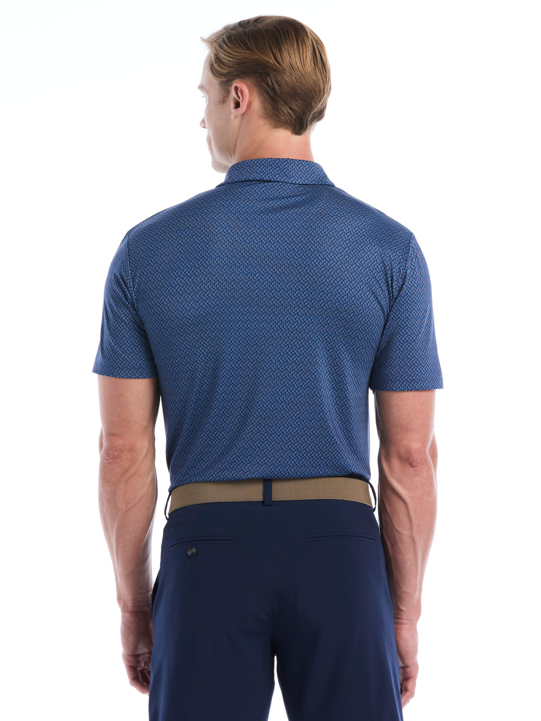 Mens Engineered Blocked Geo Print Polo-Polos-Callaway