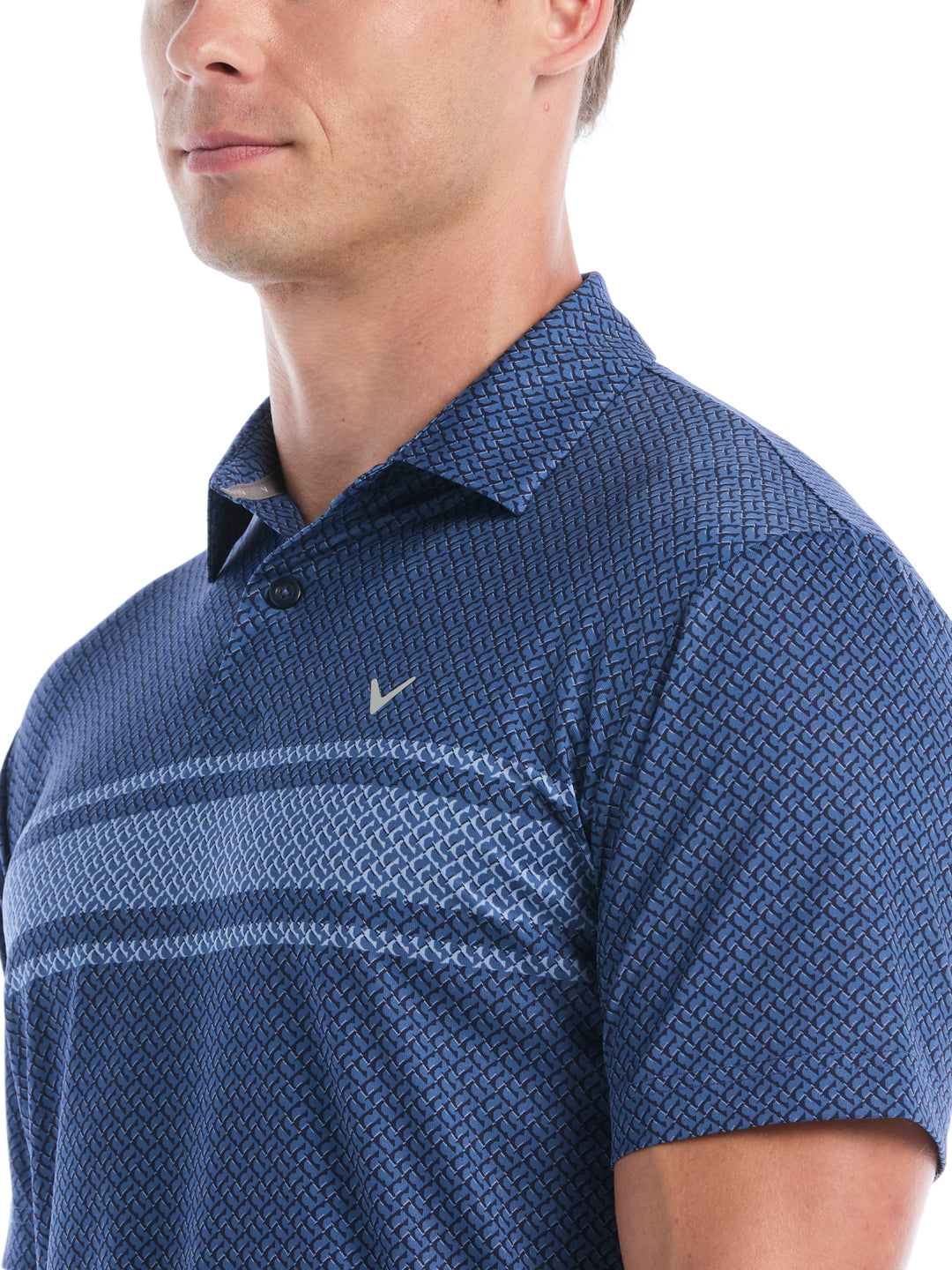 Mens Engineered Blocked Geo Print Polo-Polos-Callaway