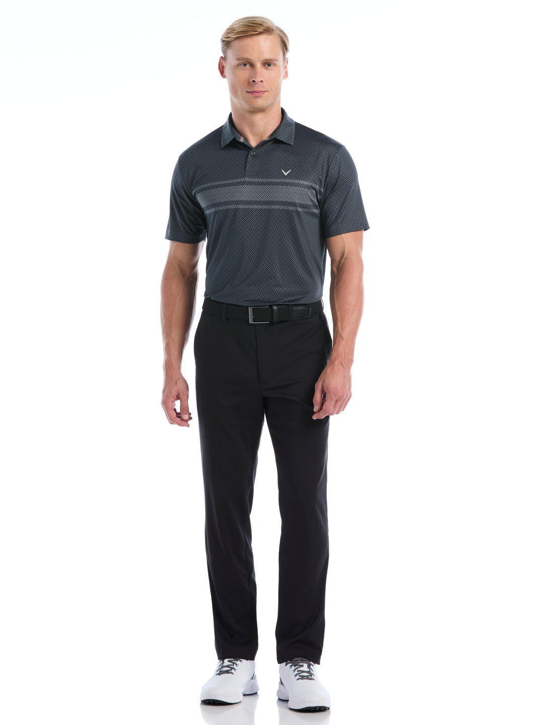 Mens Engineered Blocked Geo Print Polo-Polos-Callaway