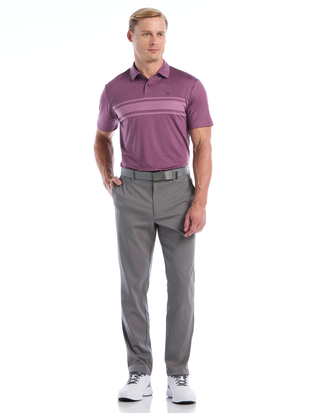 Mens Engineered Blocked Geo Print Polo-Polos-Callaway