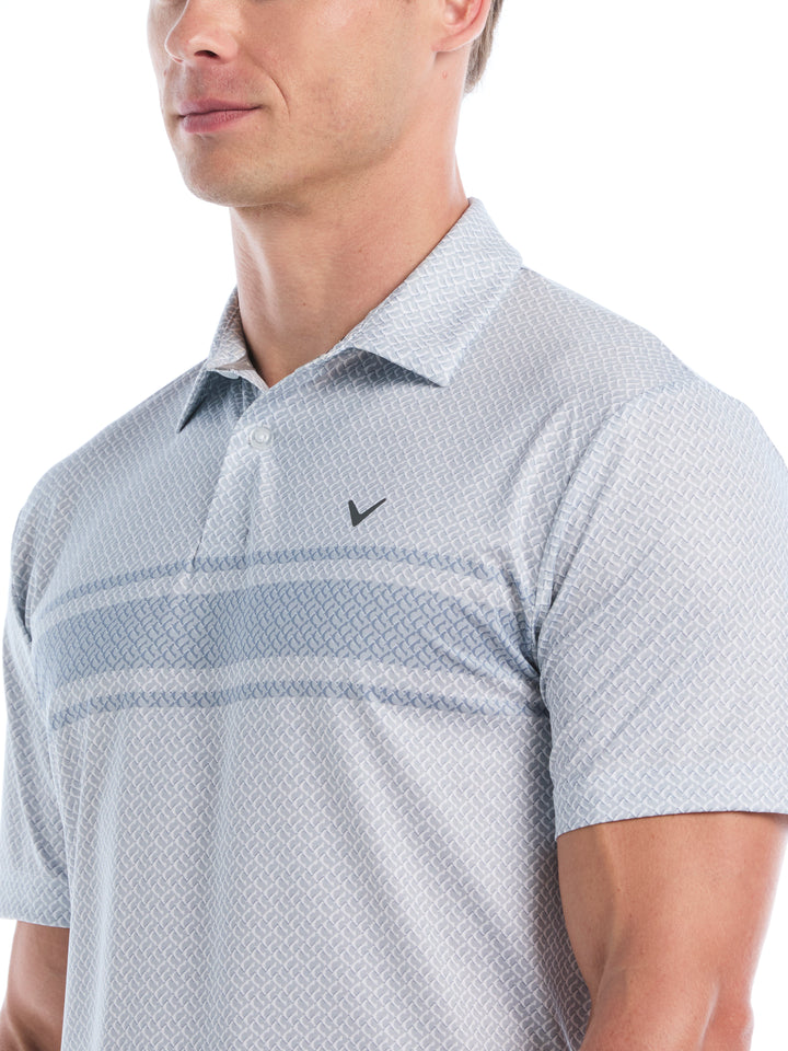 Mens Engineered Blocked Geo Print Polo-Polos-Callaway