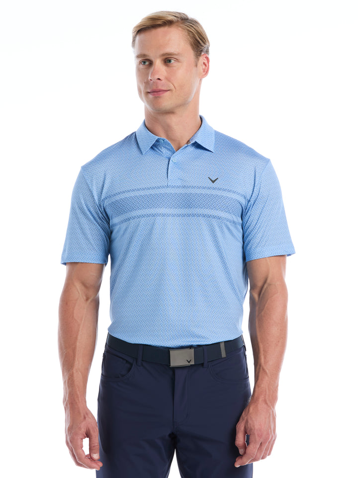 Mens Engineered Blocked Geo Print Polo-Polos-Callaway
