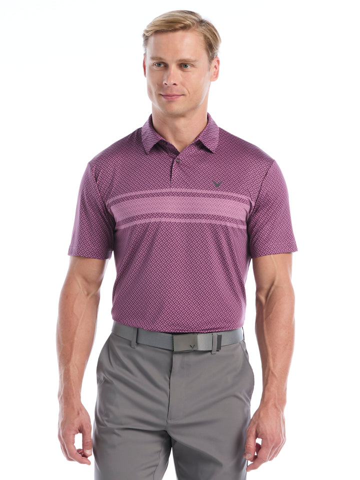 Mens Engineered Blocked Geo Print Polo-Polos-Callaway