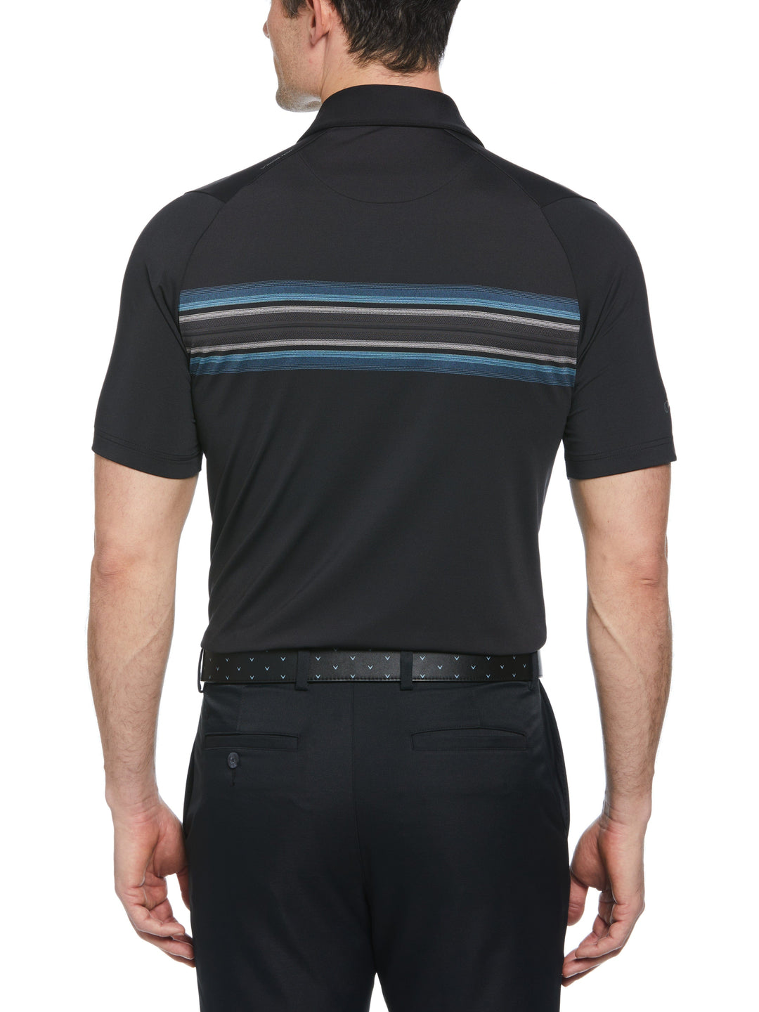 Engineered Oxford Stripe Golf Polo (Caviar) 