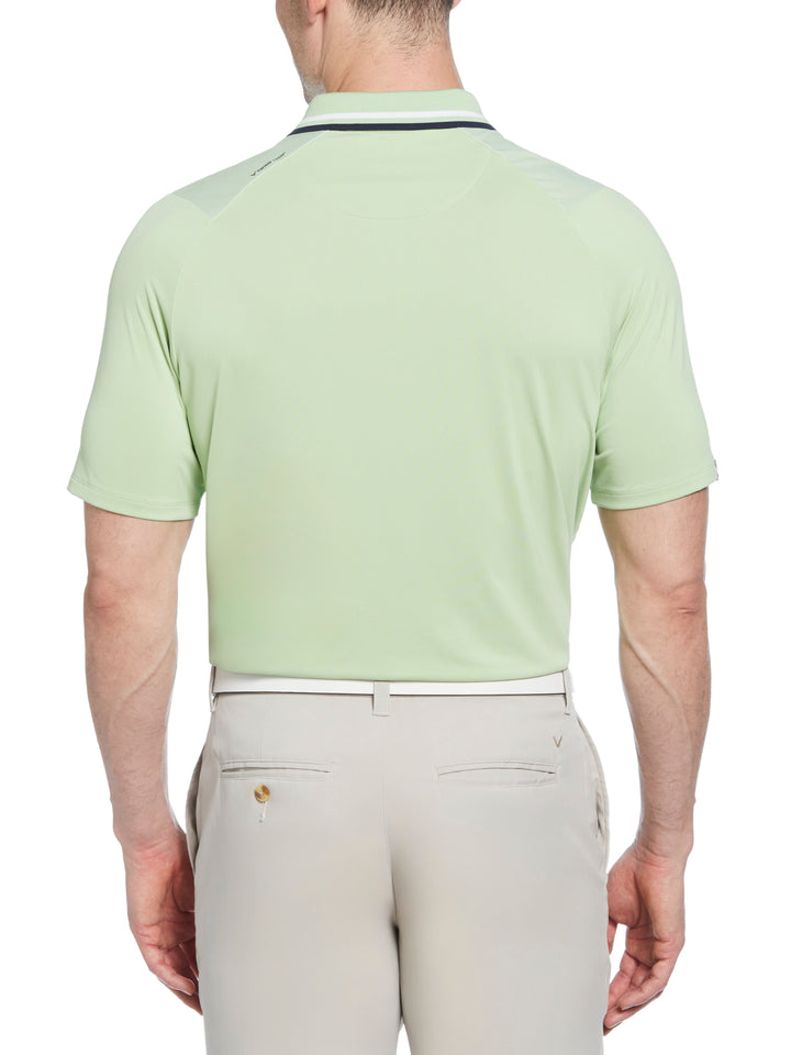 Mens Engineered Roadmap Chevron Print Polo (Foam Green) 