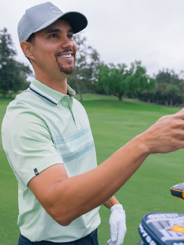 Mens Engineered Roadmap Chevron Print Polo-Polos-Callaway