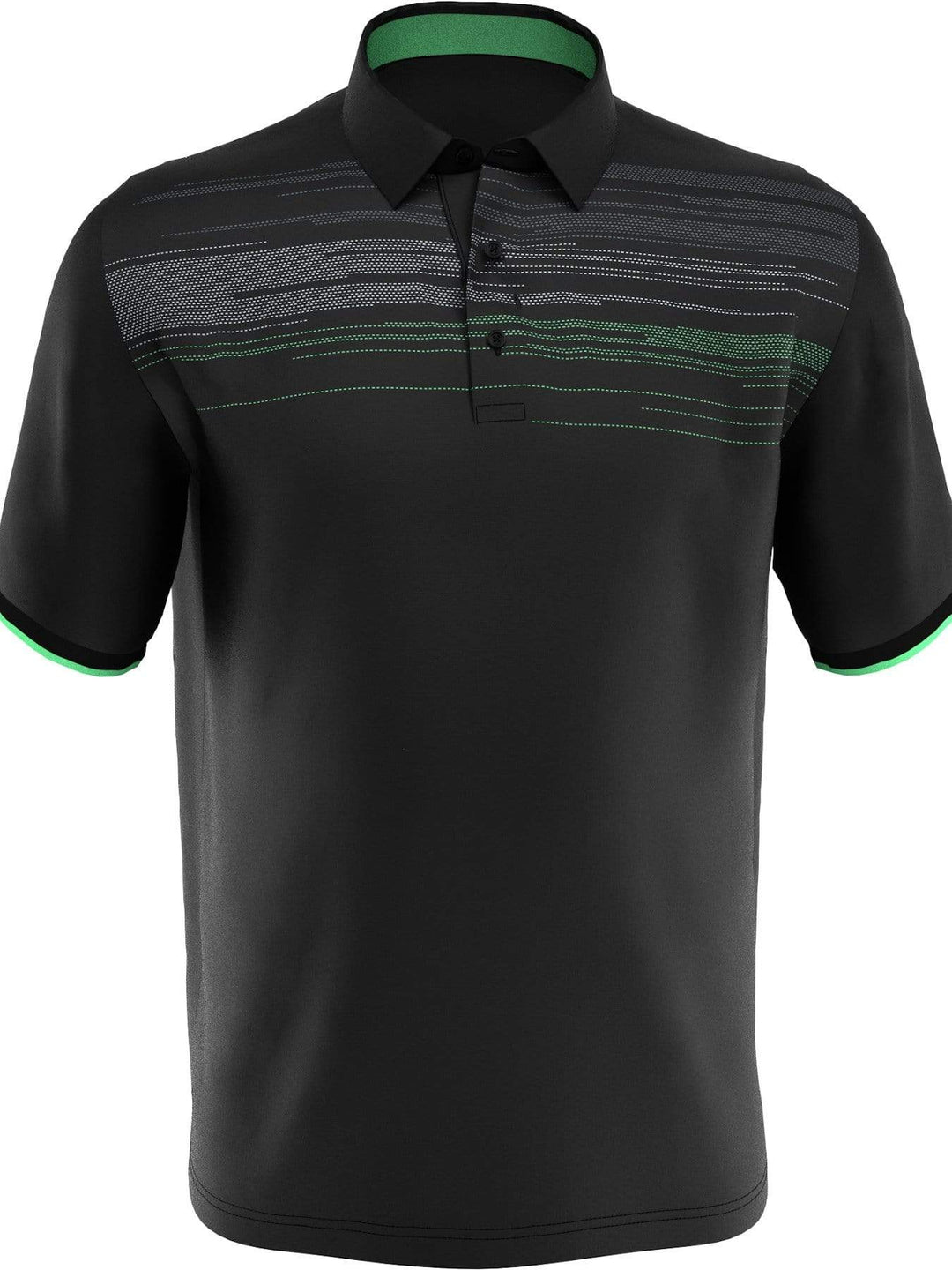 Mens Engineered Textured Chest Print Swing Tech Polo-Polos-Callaway Apparel