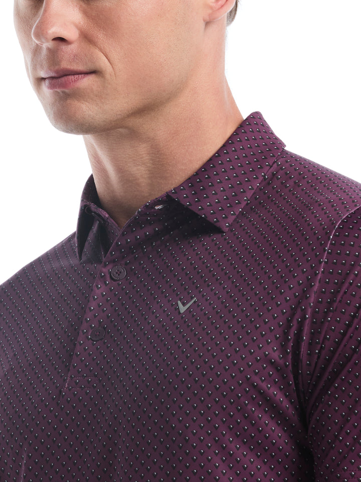 Trademark Golf Print Golf Polo (Italian Plum) 