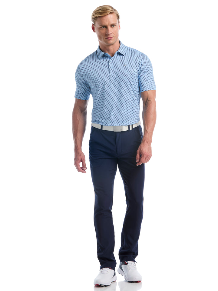 Trademark Golf Print Golf Polo (Cerulean) 