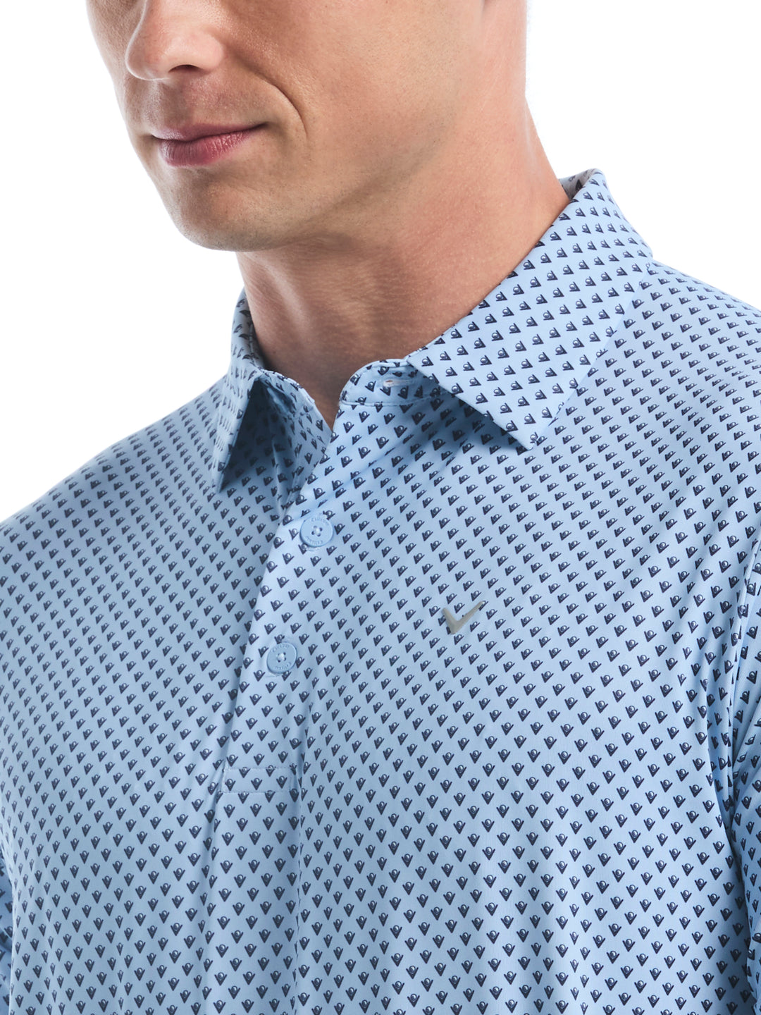 Trademark Golf Print Golf Polo (Cerulean) 
