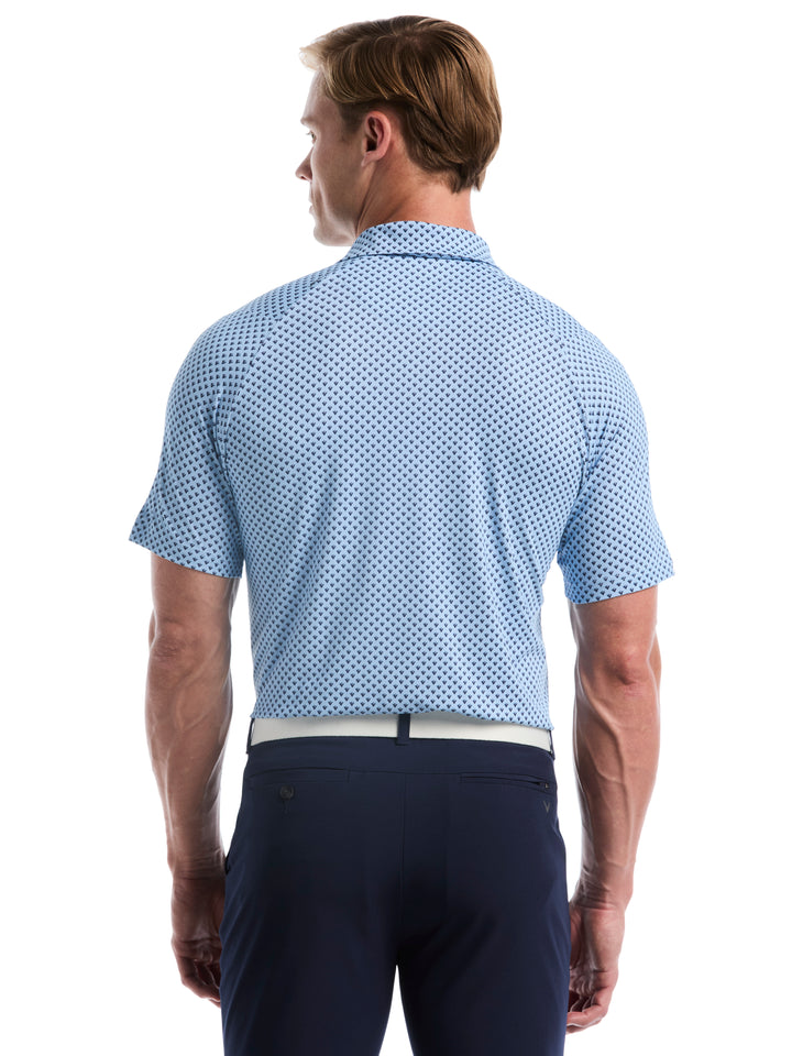 Trademark Golf Print Golf Polo (Cerulean) 