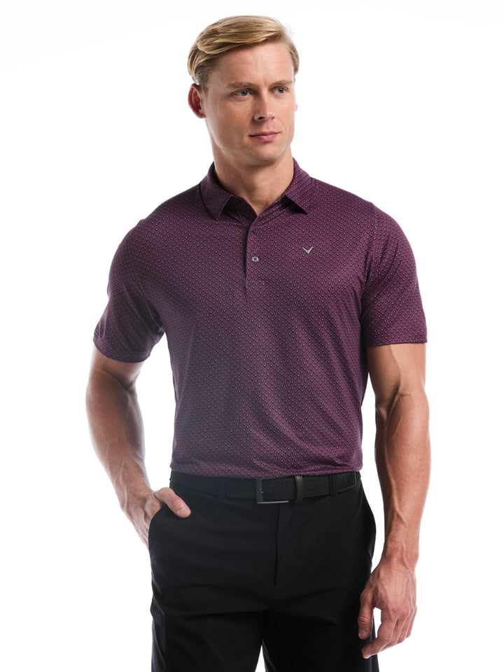 Trademark Golf Print Golf Polo (Italian Plum) 